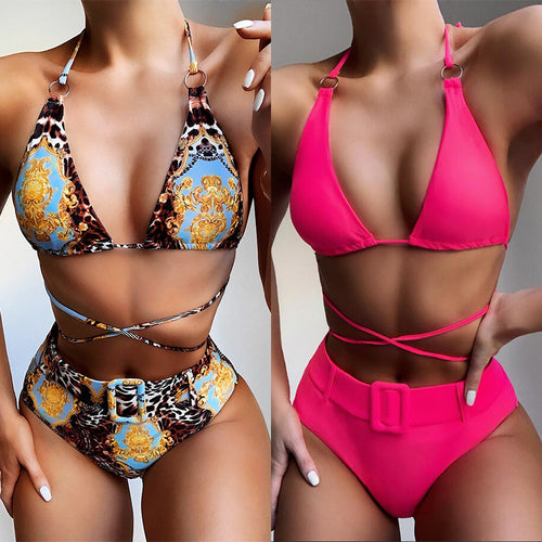 Damen Triangel-Bikini mit raffiniertem Wickelband und elegantem Design Echo Archiv
