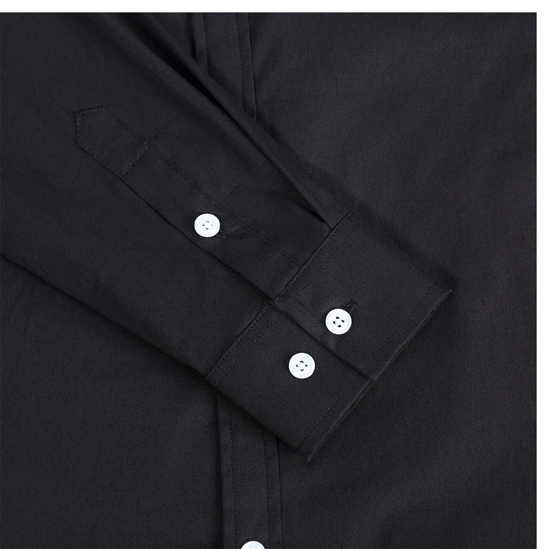 Herren Stilvolles Langarm-Hemd mit modernem Button-Down Kragen und Brusttasche Echoarchiv
