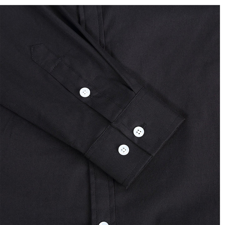 Herren Stilvolles Langarm-Hemd mit modernem Button-Down Kragen und Brusttasche Echoarchiv