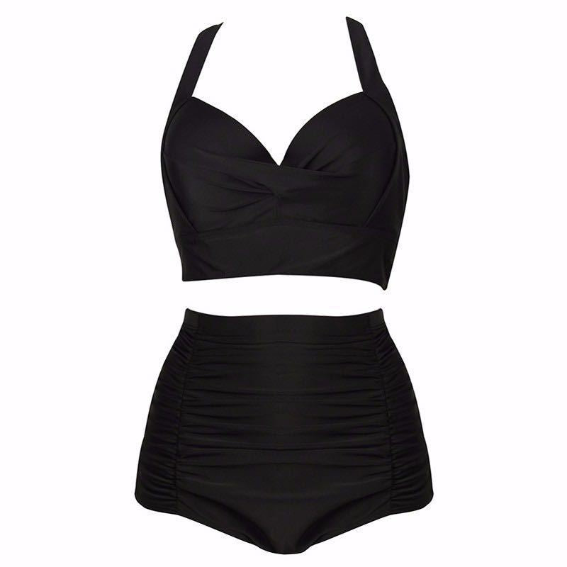 Damen Hochtailliertes Bikini-Set mit eleganter Raffung Echo Archiv