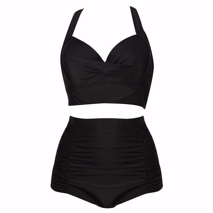 Damen Hochtailliertes Bikini-Set mit eleganter Raffung Echo Archiv