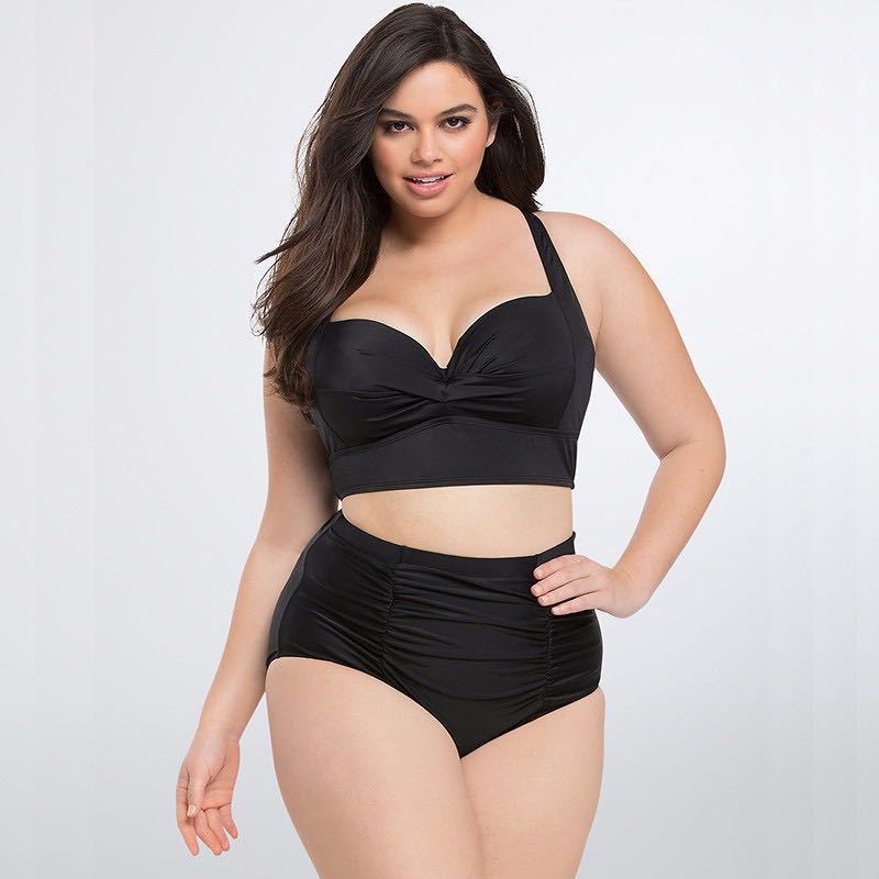 Damen Hochtailliertes Bikini-Set mit eleganter Raffung Echo Archiv