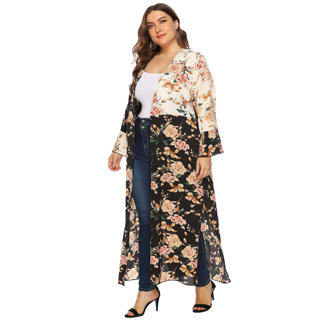 Damen floraler Kimono-Überwurf Echo Archiv