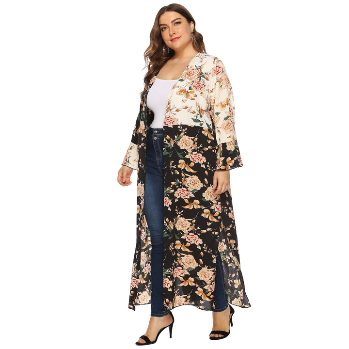 Damen floraler Kimono-Überwurf Echo Archiv