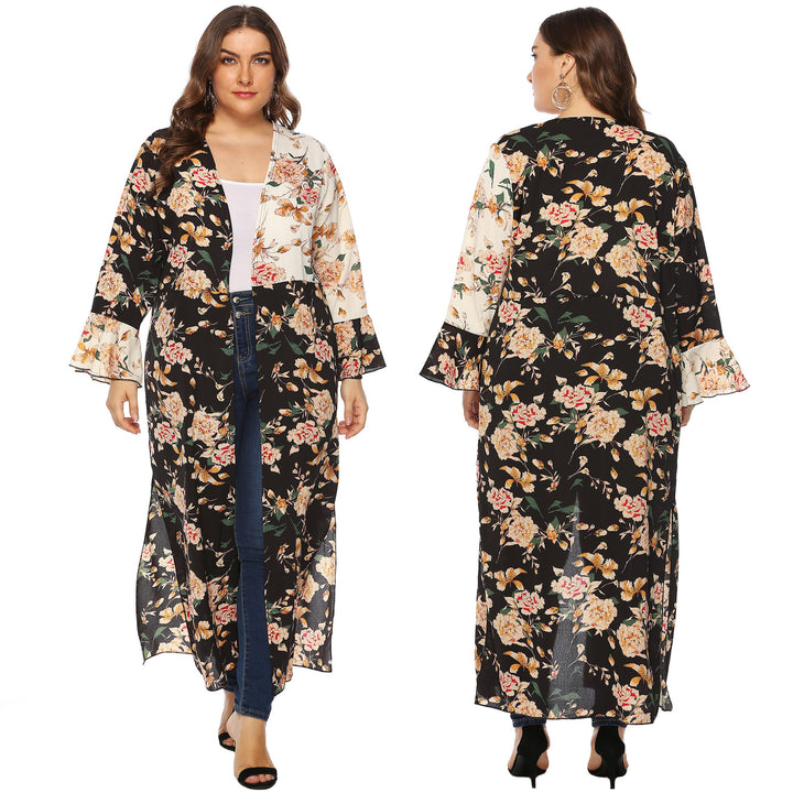 Damen floraler Kimono-Überwurf Echo Archiv