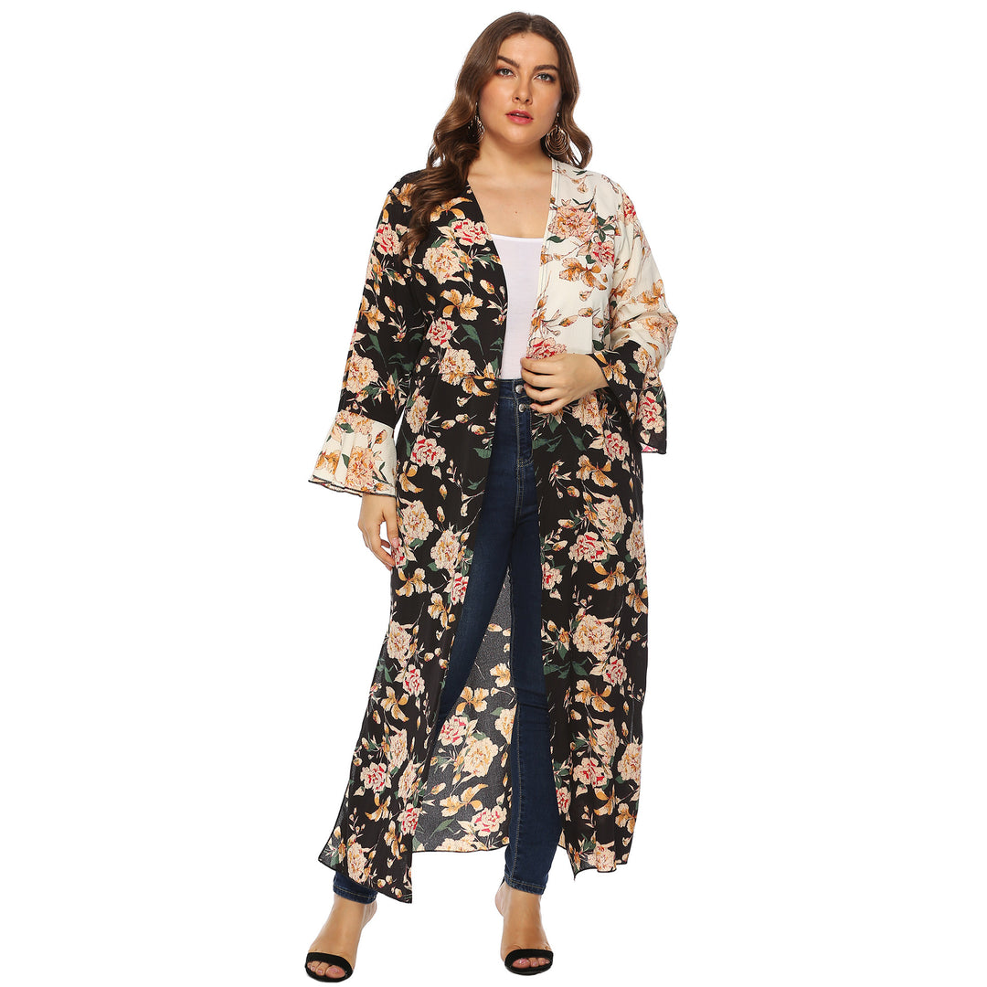 Damen floraler Kimono-Überwurf Echo Archiv