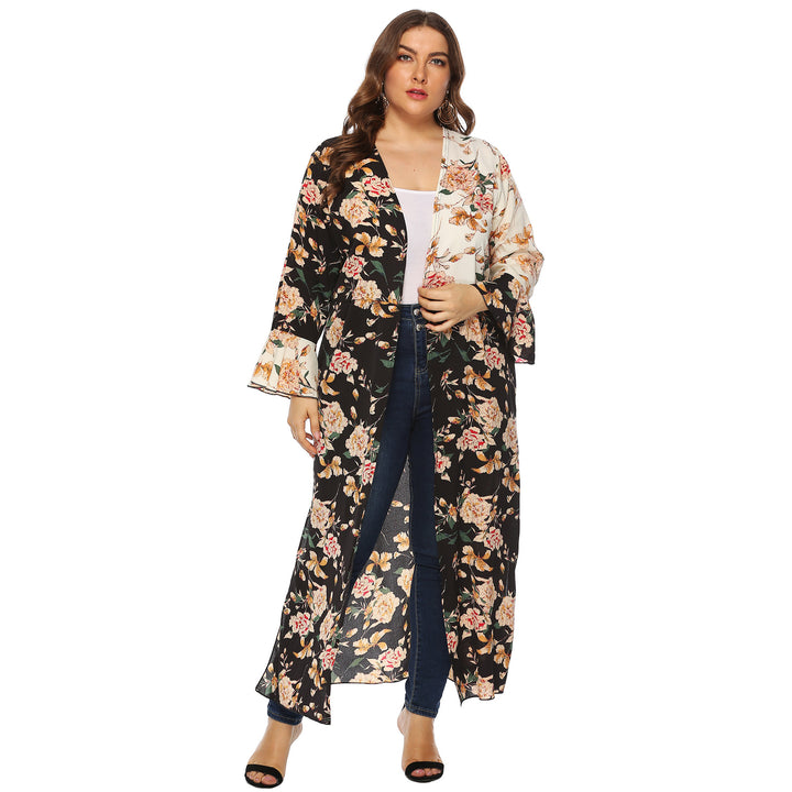 Damen floraler Kimono-Überwurf Echo Archiv