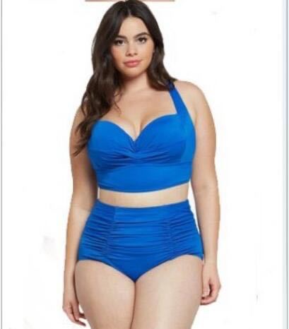 Damen Hochtailliertes Bikini-Set mit eleganter Raffung Echo Archiv