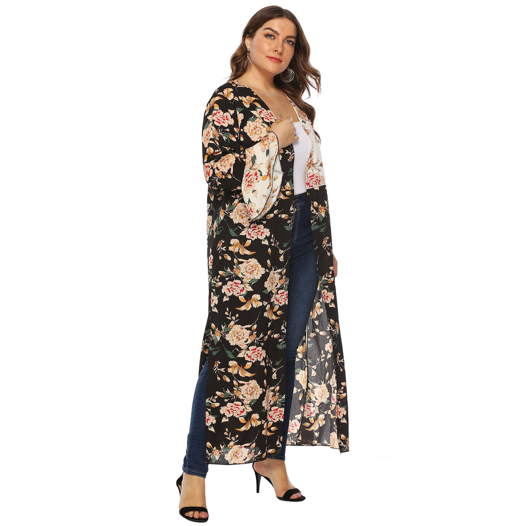 Damen floraler Kimono-Überwurf Echo Archiv