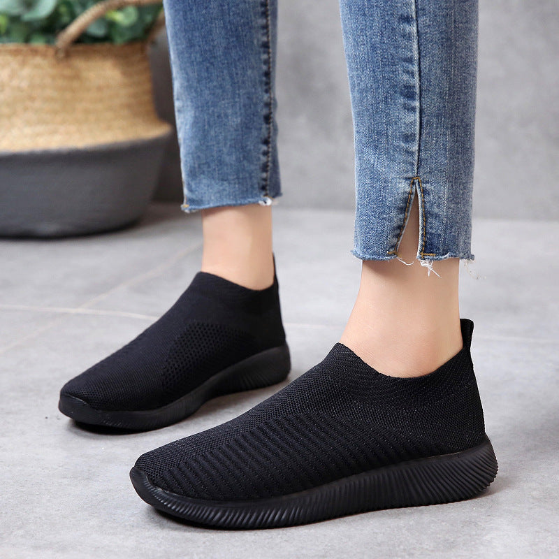 Unisex nan leichte gestrickte Slip-On Sneaker mit elastischem Einstieg und ergonomischer Einlegesohle Echo Archiv