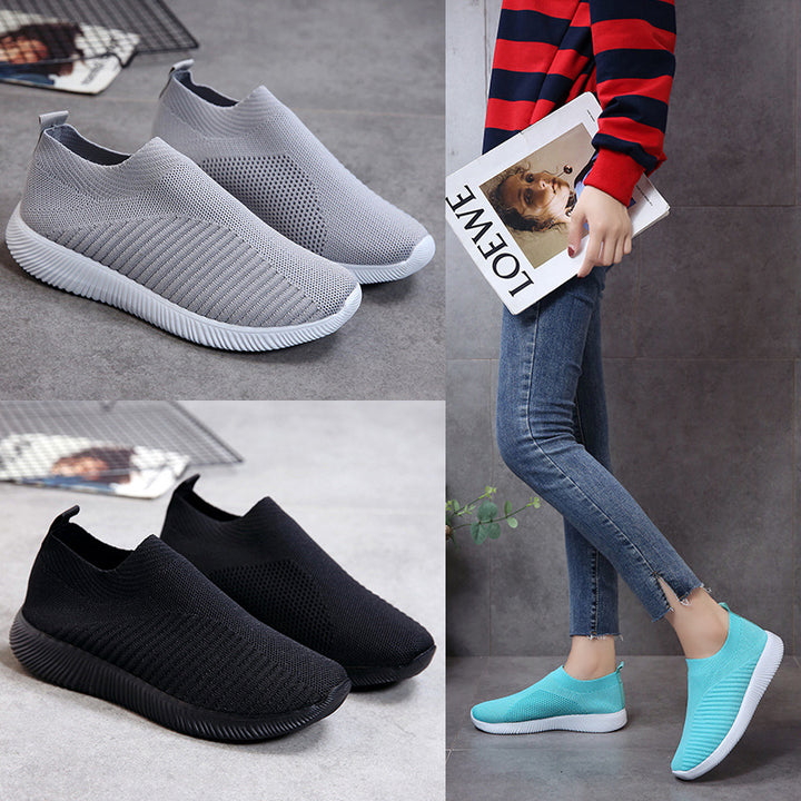 Unisex nan leichte gestrickte Slip-On Sneaker mit elastischem Einstieg und ergonomischer Einlegesohle Echo Archiv