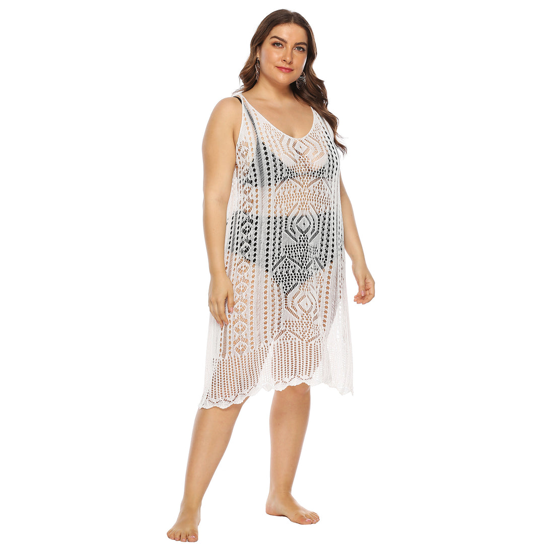 Damen gehäkelter Strandüberwurf mit floralem Design Echo Archiv