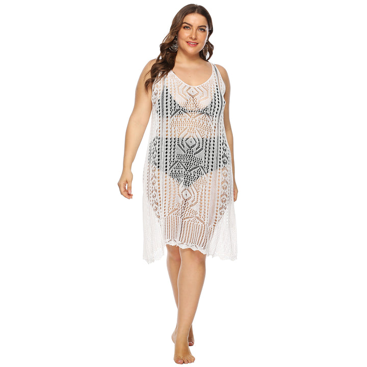 Damen gehäkelter Strandüberwurf mit floralem Design Echo Archiv