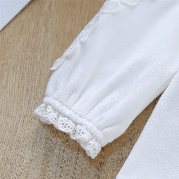 Mädchen Bluse mit besticktem Kragen und zarten Tüllärmeln Echo Archiv