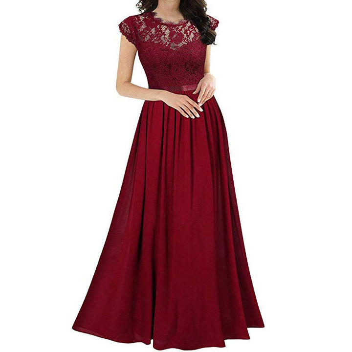 Echoarchiv | Chiffon Brautjungfernkleid mit Herz Ausschnitt, Fußlänge