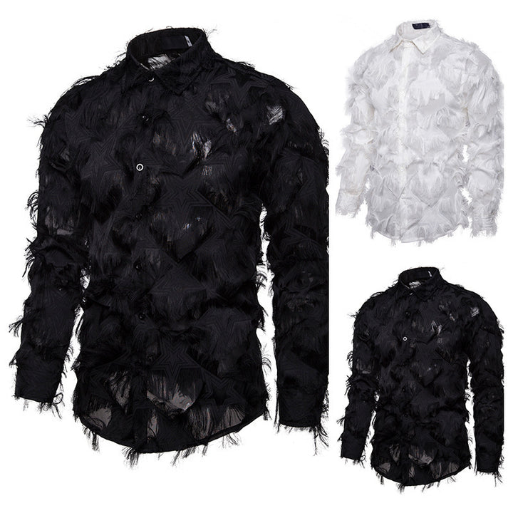 Herren Modisches Hemd mit strukturiertem Design Echoarchiv