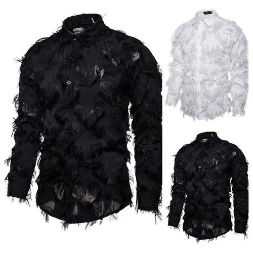 Herren Modisches Hemd mit strukturiertem Design Echoarchiv
