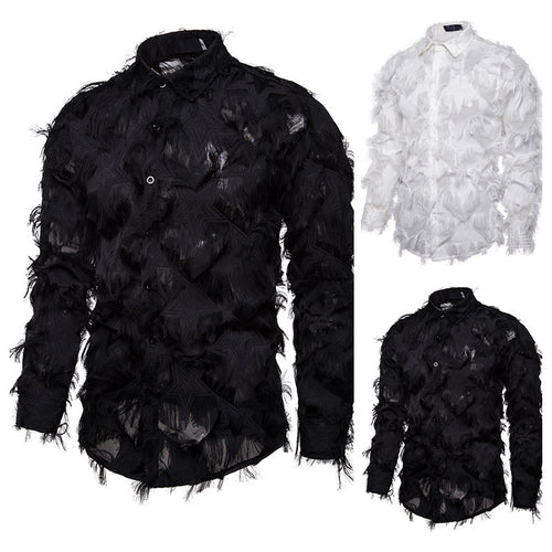 Herren Modisches Hemd mit strukturiertem Design Echoarchiv