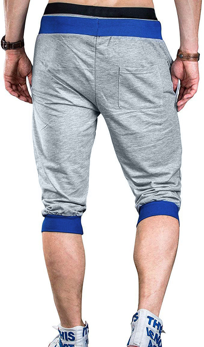 Herren Sportliche Capri-Hose mit elastischem Bund und modischen Kontrastakzenten Echoarchiv
