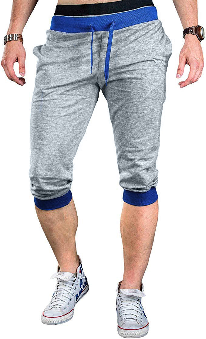 Herren Sportliche Capri-Hose mit elastischem Bund und modischen Kontrastakzenten Echoarchiv