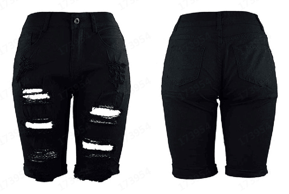 Damen Destroyed Denim-Hose mit lässigem Schnitt und modischen Rissdetails Echo Archiv