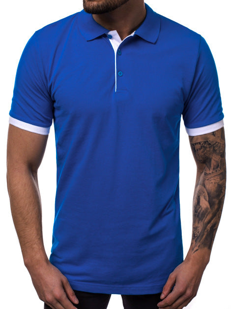 Herren Kurzarm-Polohemd mit kontrastierenden Details und modernem Schnitt Echoarchiv