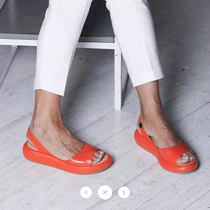 Damen nan Slingback-Pantolette mit ergonomischem Memory-Fußbett und leichter Plateausohle Echo Archiv