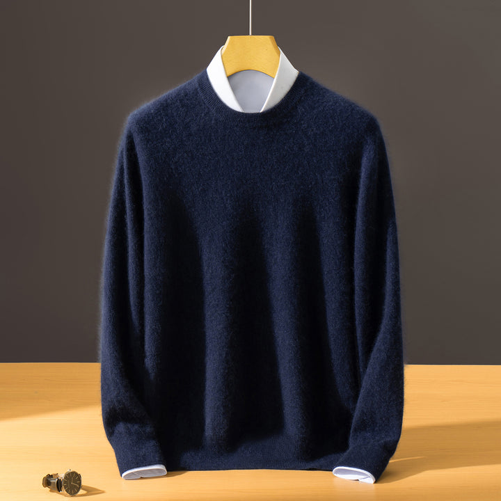 Herren-Kaschmirpullover, Rundhalsausschnitt, Business-Casual