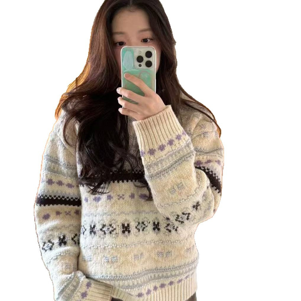 Damen-Strickpullover im koreanischen Stil
