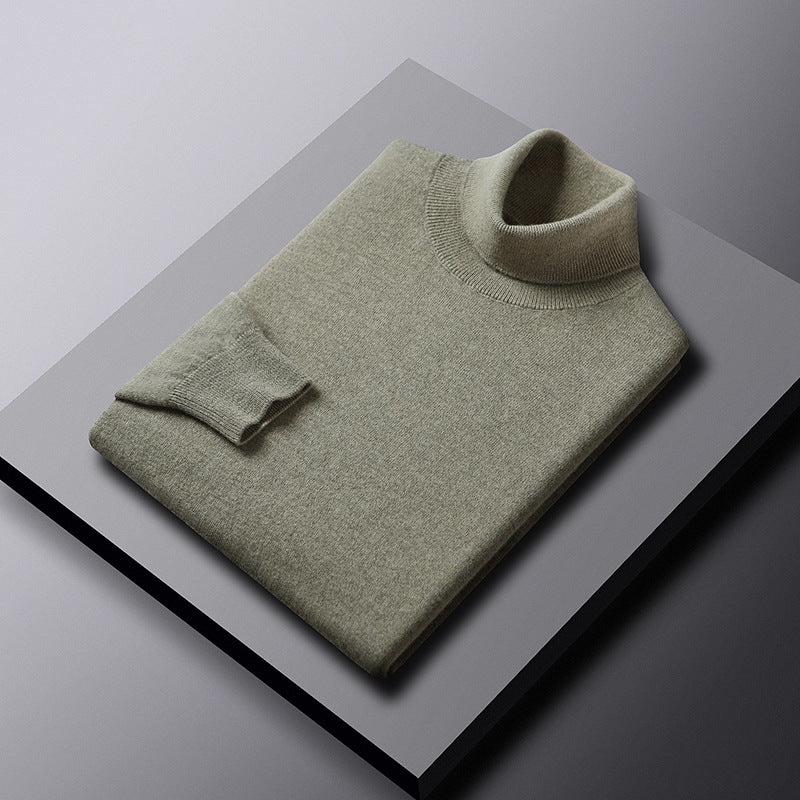 Herren-Rollkragenpullover aus Merinowolle