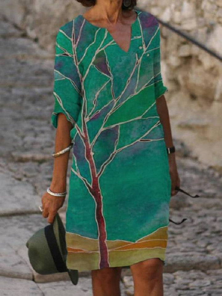 Echoarchiv | Bezauberndes Kleid Mit Blumenmuster Für Frauen