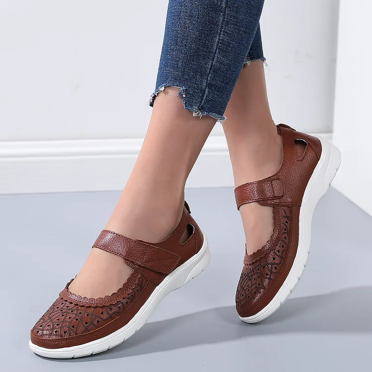 Echoarchiv | Orthopädische Komfortschuhe Aus Weißem Leder für Damen