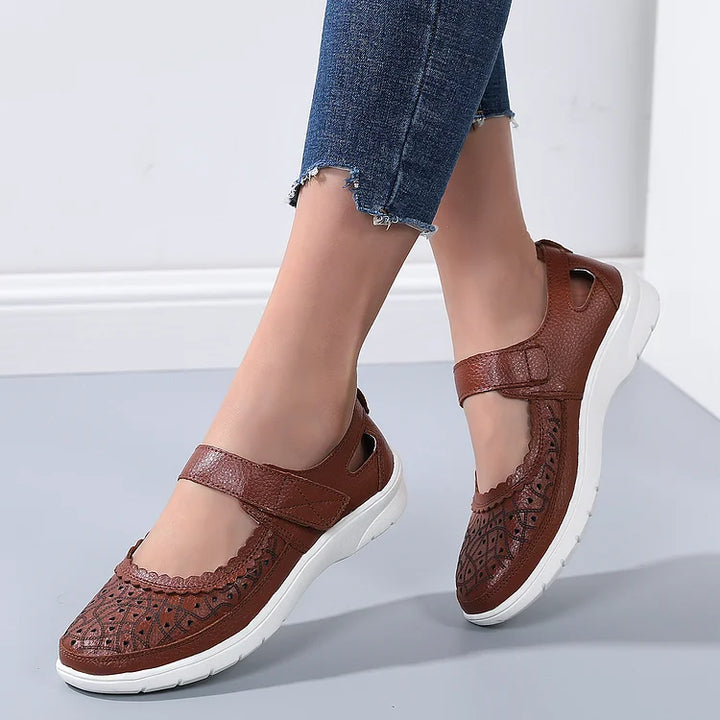 Echoarchiv | Orthopädische Komfortschuhe Aus Weißem Leder für Damen