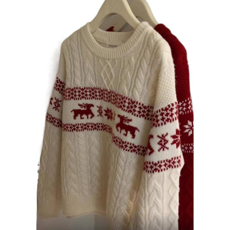 Unisex-Strickpullover mit Fair-Isle-Muster