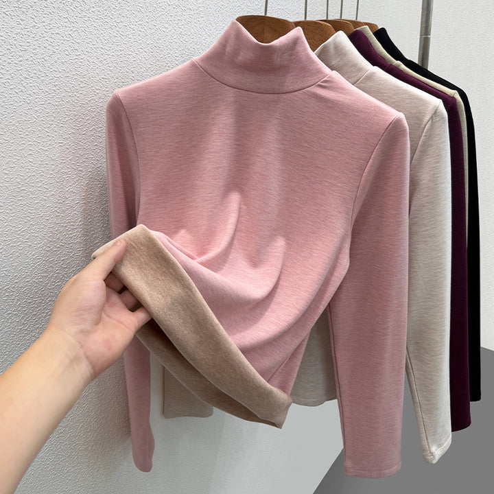 Damen-Rollkragenpullover aus Wollmischgewebe