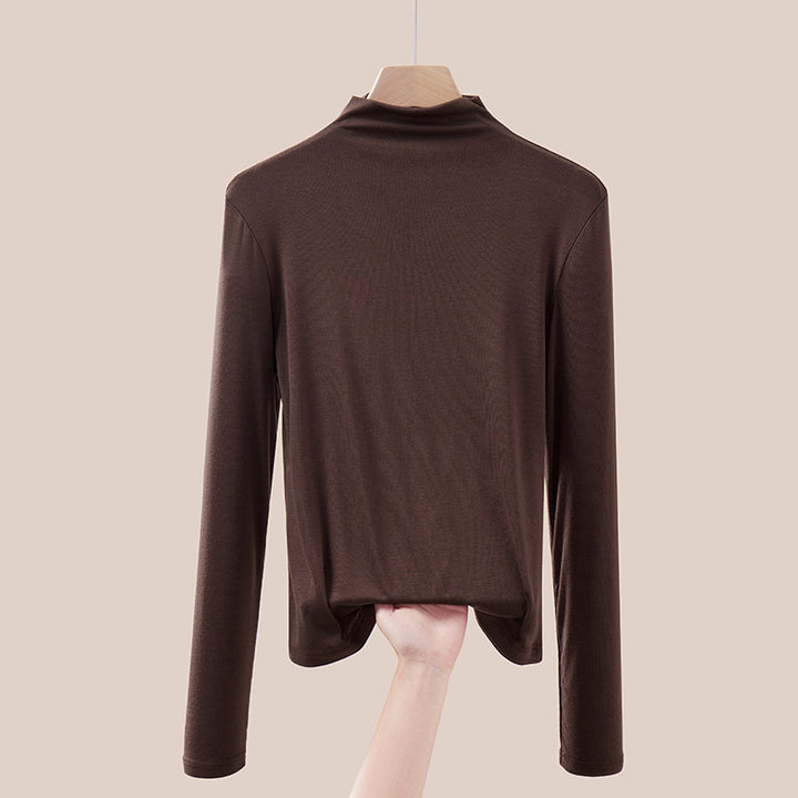 Dünner Rollkragen-Pullover, langärmelig, für Damen