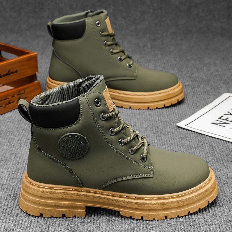 Herren-Stiefel, wasserabweisend, rutschfest, mittelhoher Schaft