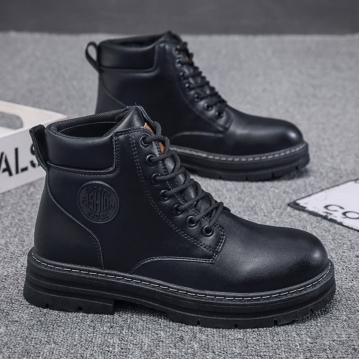 Herren-Stiefel, wasserabweisend, rutschfest, mittelhoher Schaft