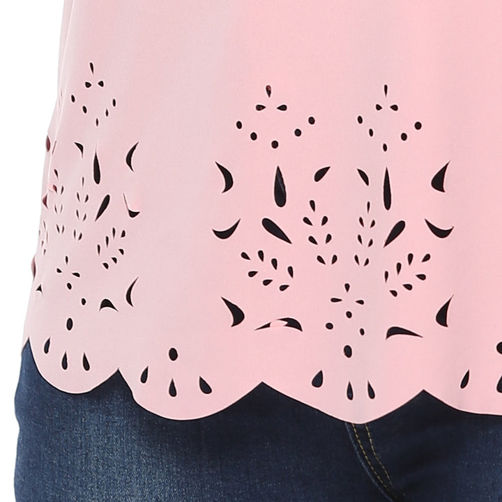 Damen modisches T-Shirt mit filigranem Lochmuster Echo Archiv