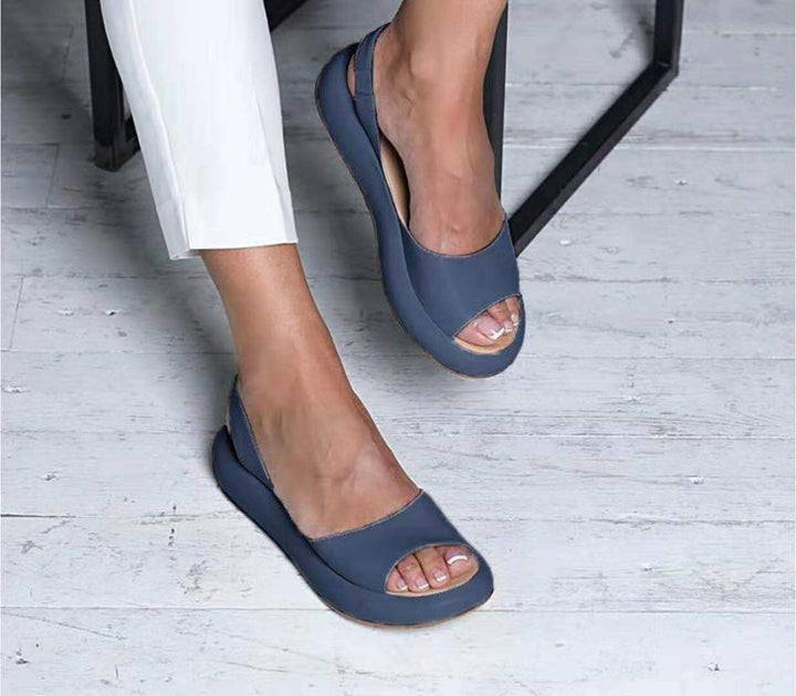 Damen nan Slingback-Pantolette mit ergonomischem Memory-Fußbett und leichter Plateausohle Echo Archiv