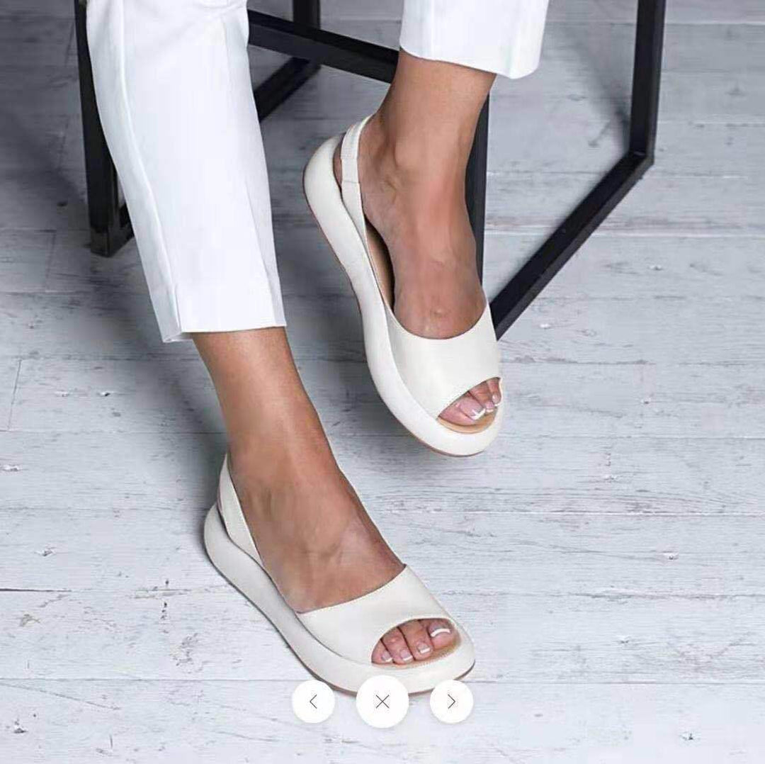 Damen nan Slingback-Pantolette mit ergonomischem Memory-Fußbett und leichter Plateausohle Echo Archiv