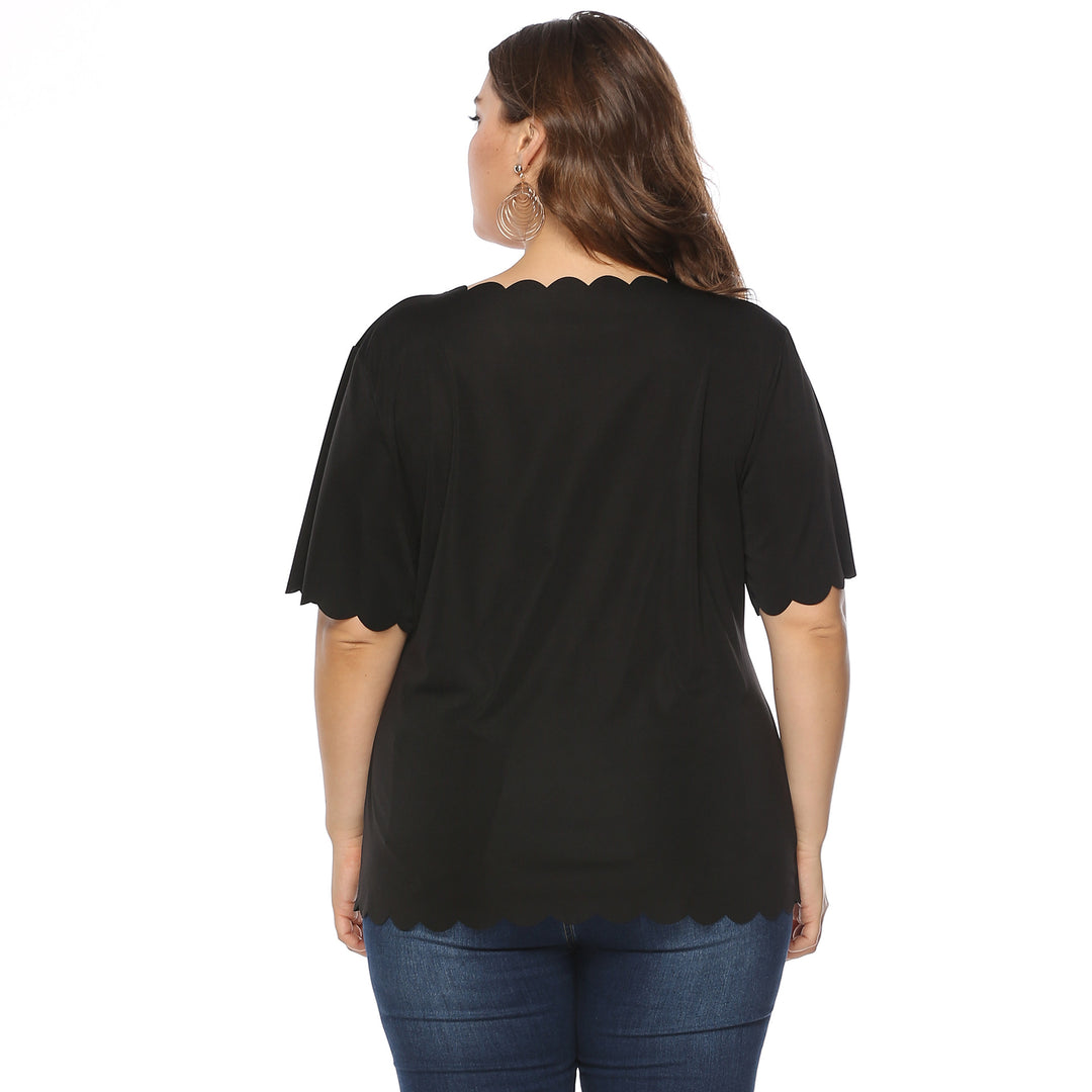 Damen T-Shirt mit Leopardenmuster und Glitzerstein-Details Echo Archiv