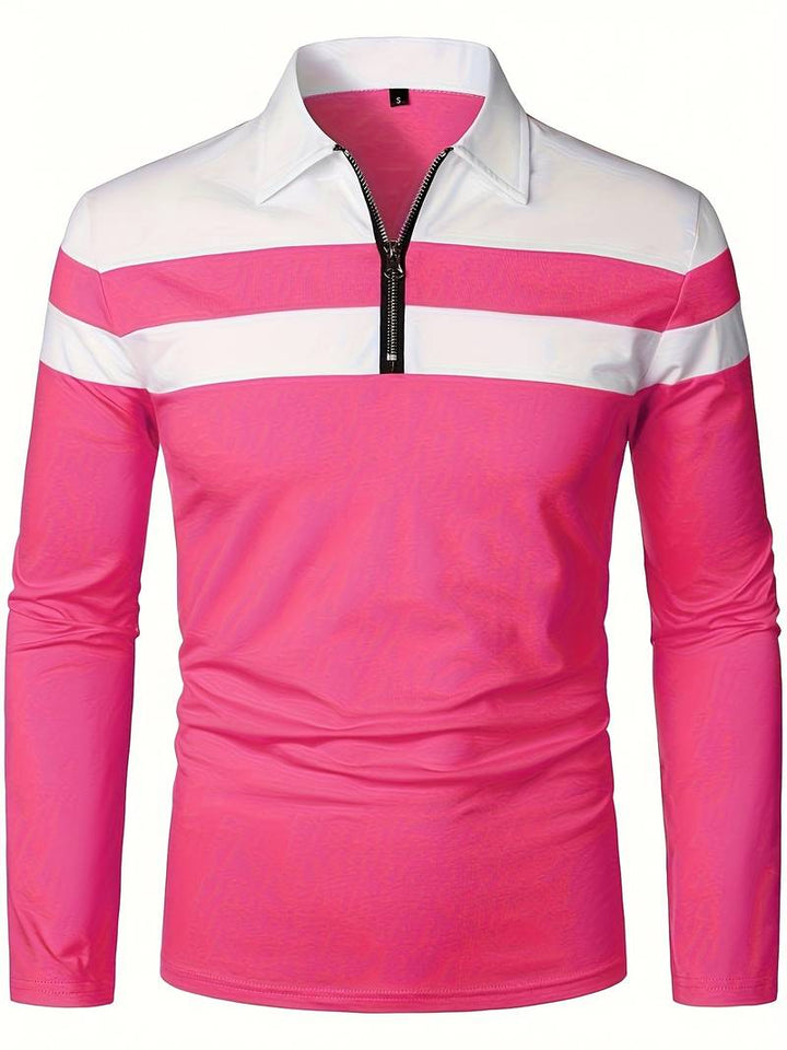 Echoarchiv – langärmliges poloshirt mit reißverschluss