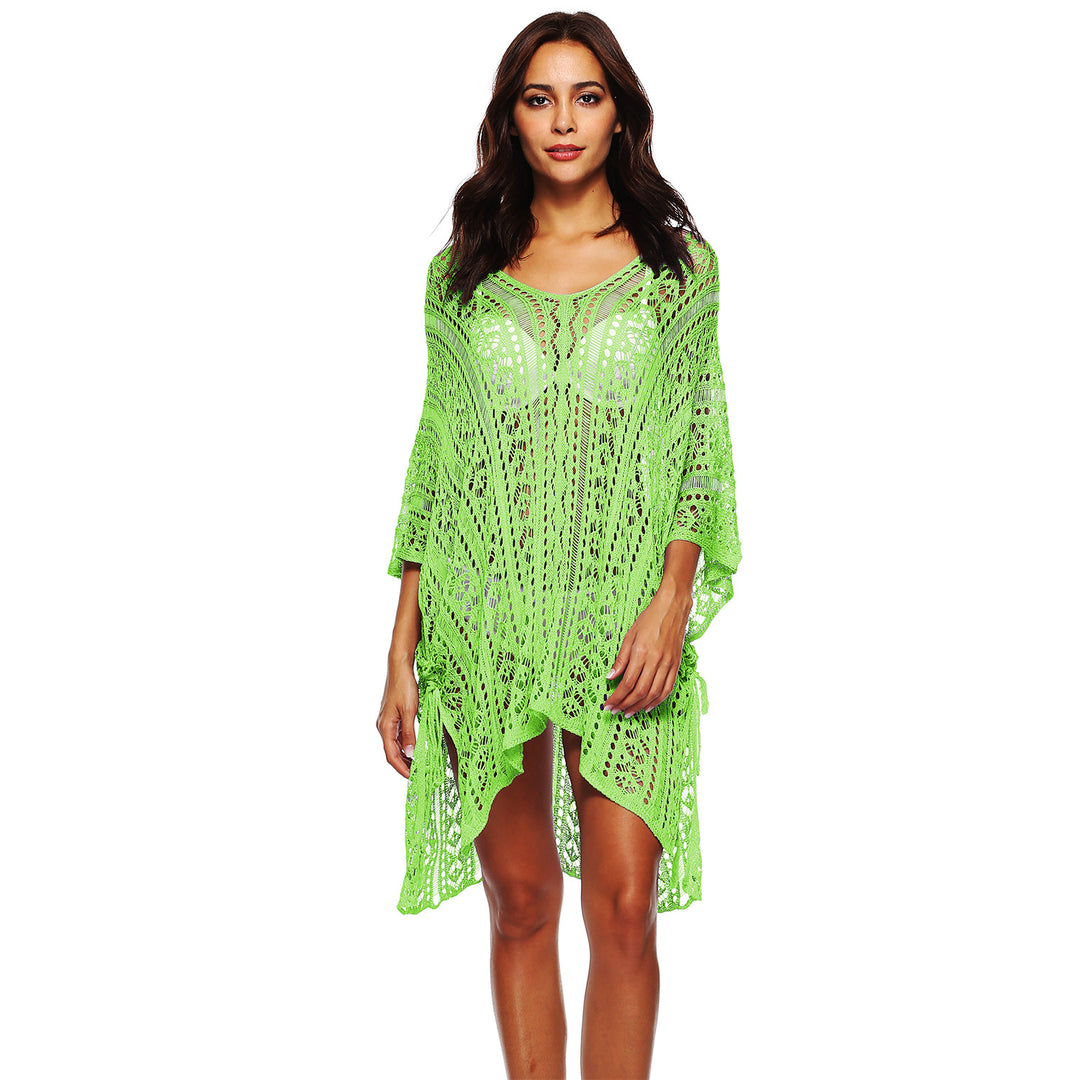 Damen lässiger Häkel-Kaftan mit stilvollem V-Ausschnitt Echo Archiv
