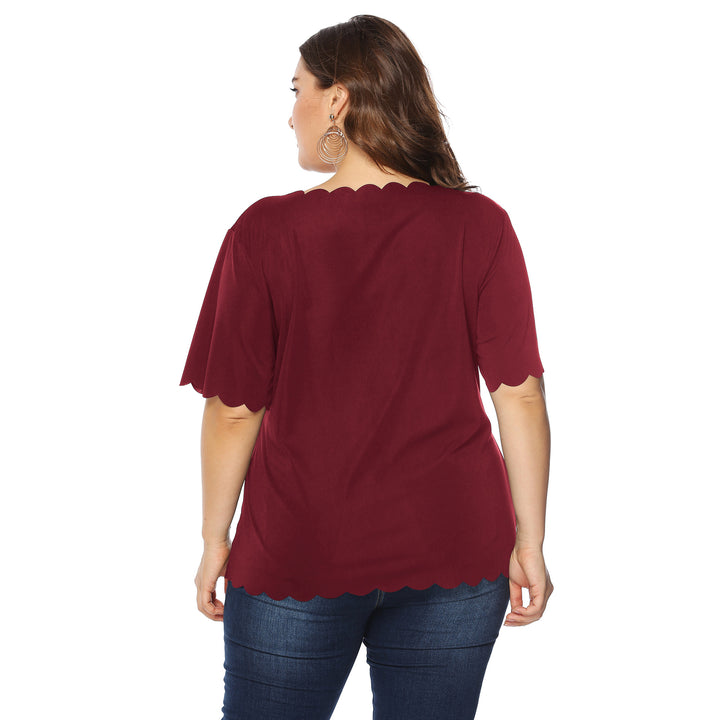 Damen modisches T-Shirt mit glänzendem Lippenmotiv Echo Archiv