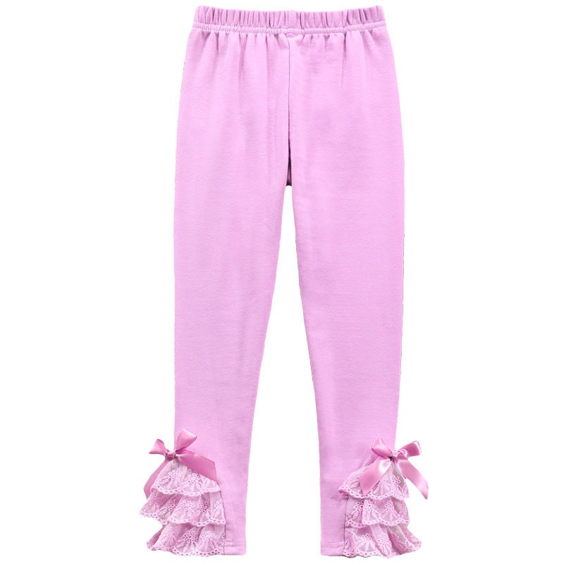 Mädchen Leggings mit Rüschen und Schleifenakzenten Echo Archiv