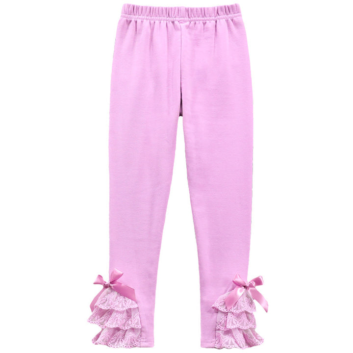 Mädchen Leggings mit Rüschen und Schleifenakzenten Echo Archiv
