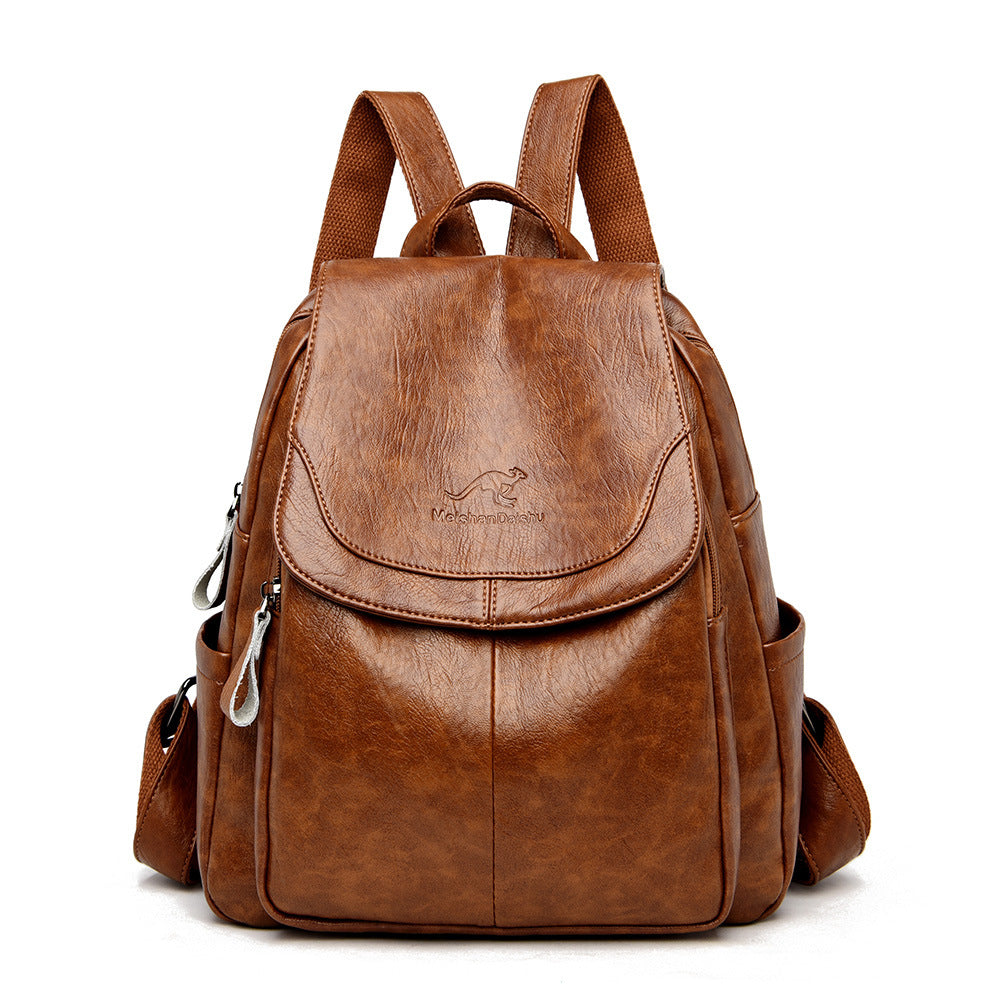 Robuster Leder-Rucksack Für Damen