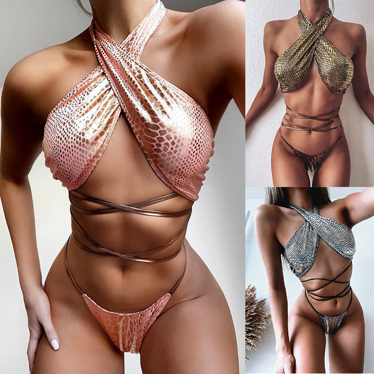 Damen Snakeskin Bikini Set Echo Archiv