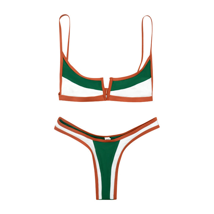 Damen Bikiniset mit modernem V-Ausschnitt und figurformenden Akzenten Echo Archiv